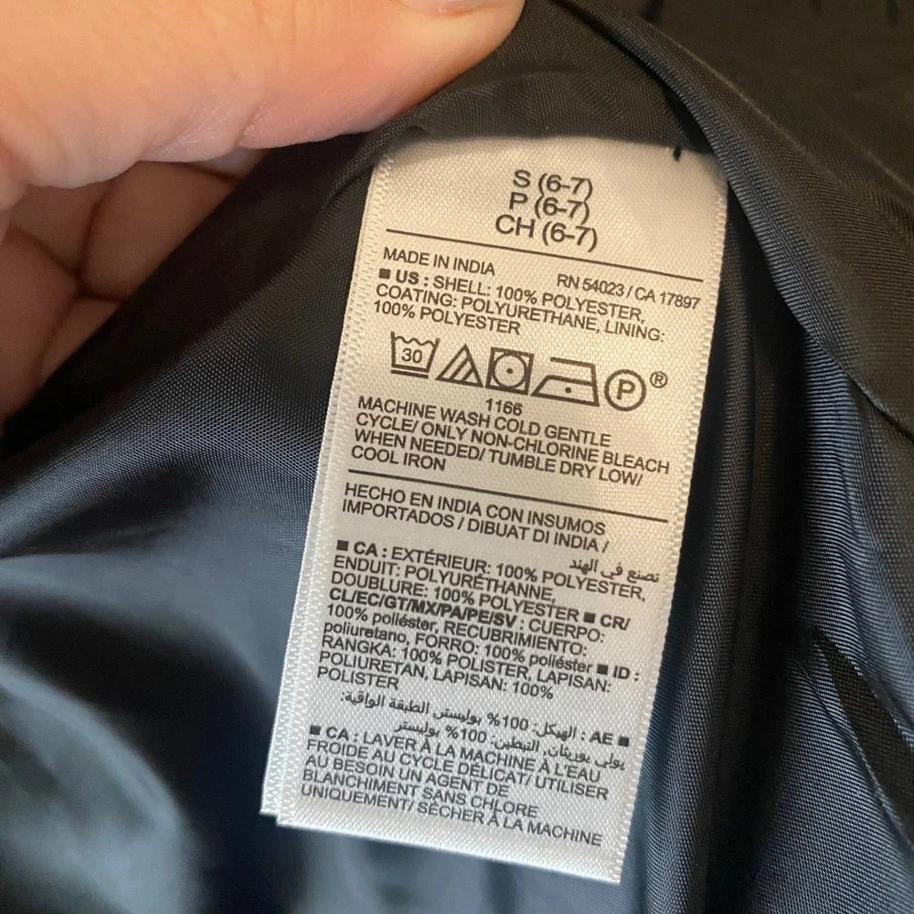 Old Navy Kids Boys Girls Jacket Small 6 7‎ Black Faux Leather Moto Streetwear - Picture 5 of 5